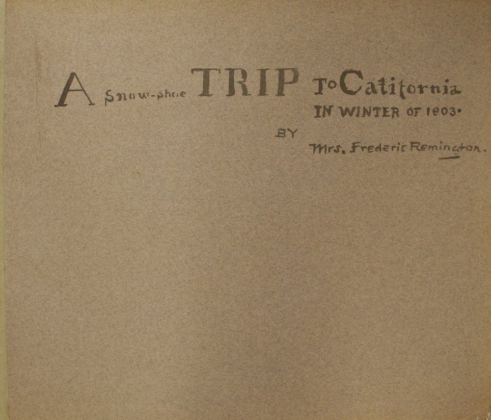 A Snow-Shoe Trip to CA 